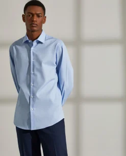 Camisa slim fit de algodão