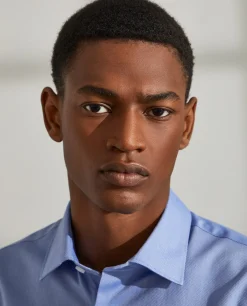 Camisa slim fit de algodão