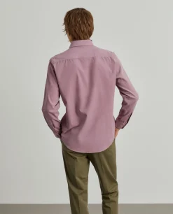 Camisa slim fit de bombazine