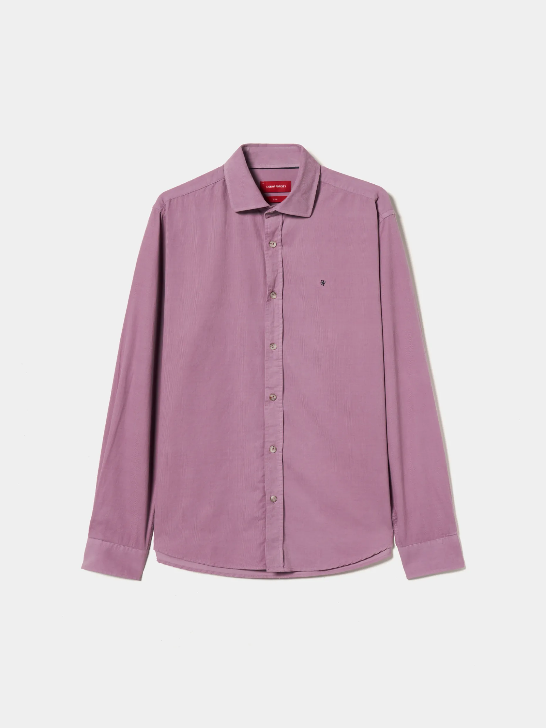 Camisa slim fit de bombazine