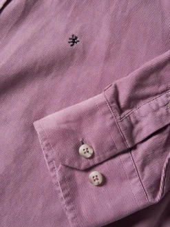 Camisa slim fit de bombazine