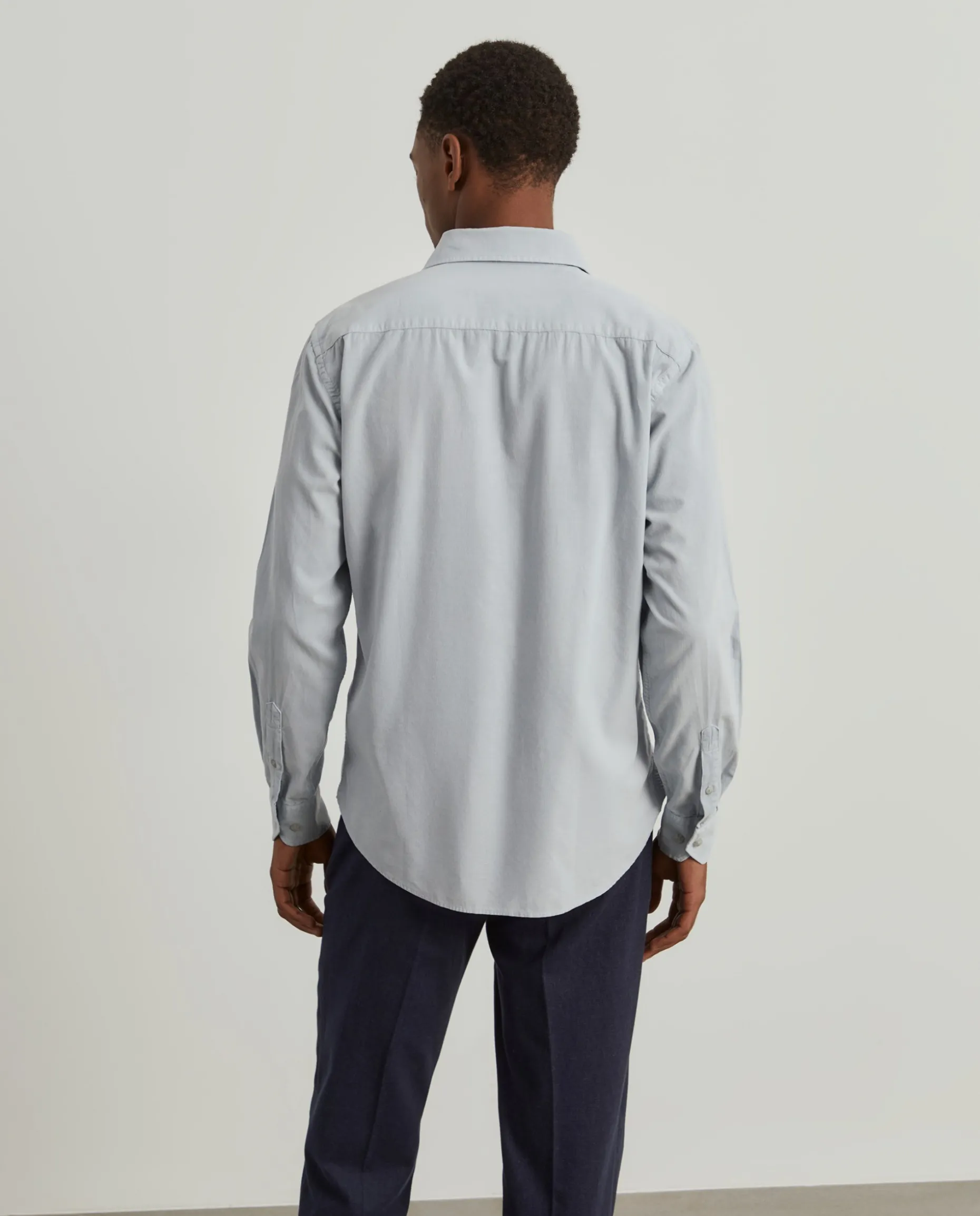 Camisa slim fit de bombazine