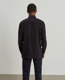 Camisa slim fit de bombazine