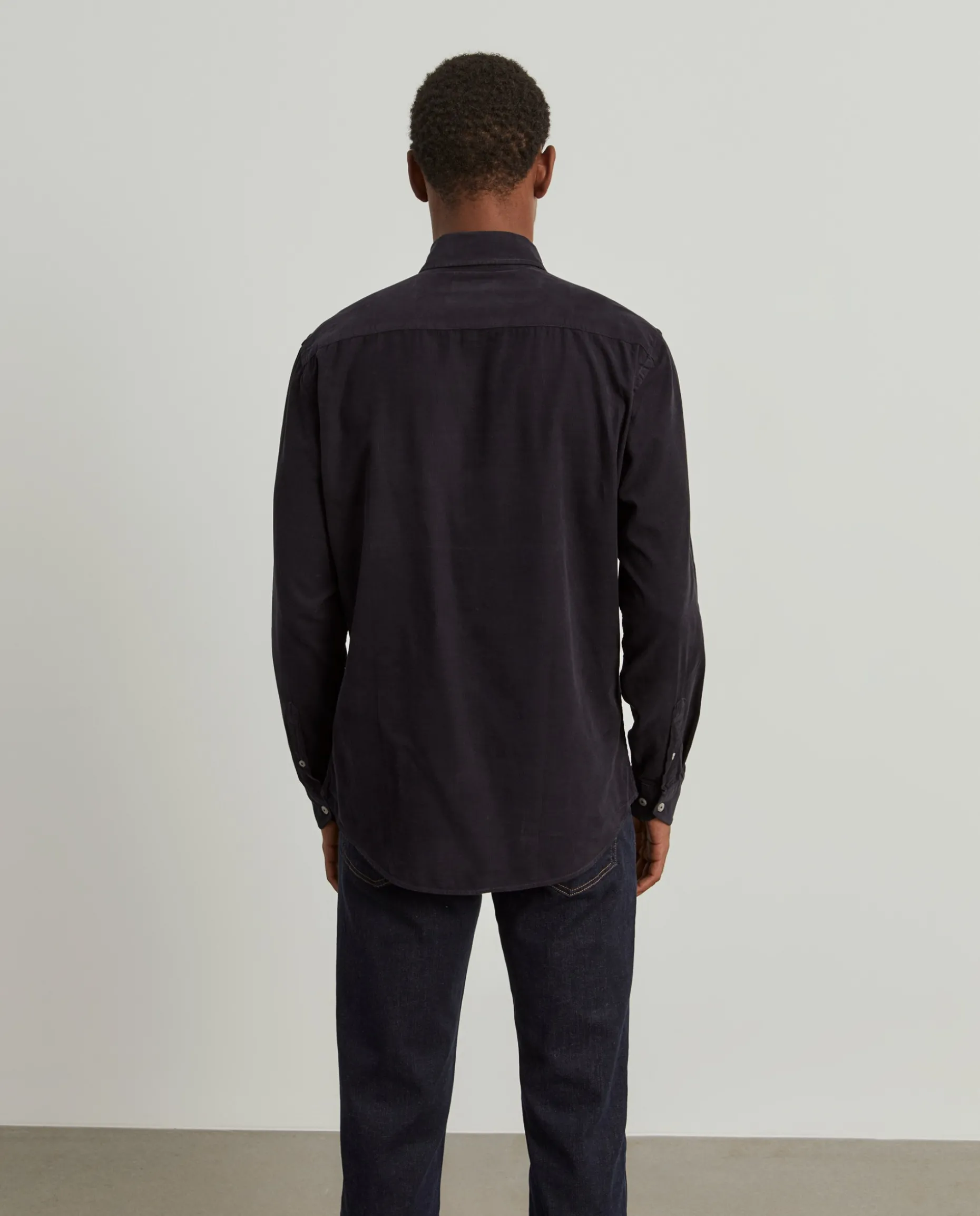 Camisa slim fit de bombazine