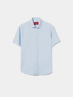 Camisa slim fit de manga curta