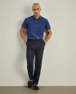 Camisa slim fit de manga curta