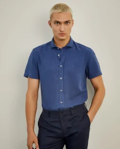 Camisa slim fit de manga curta