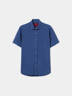 Camisa slim fit de manga curta