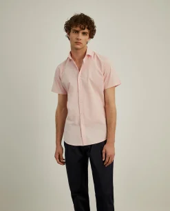 Camisa slim fit de manga curta