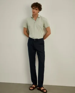 Camisa slim fit de manga curta