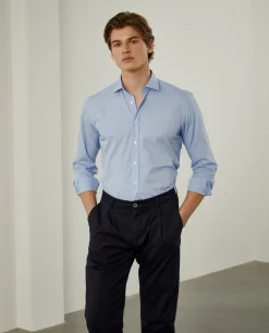 Camisa slim fit de popelina