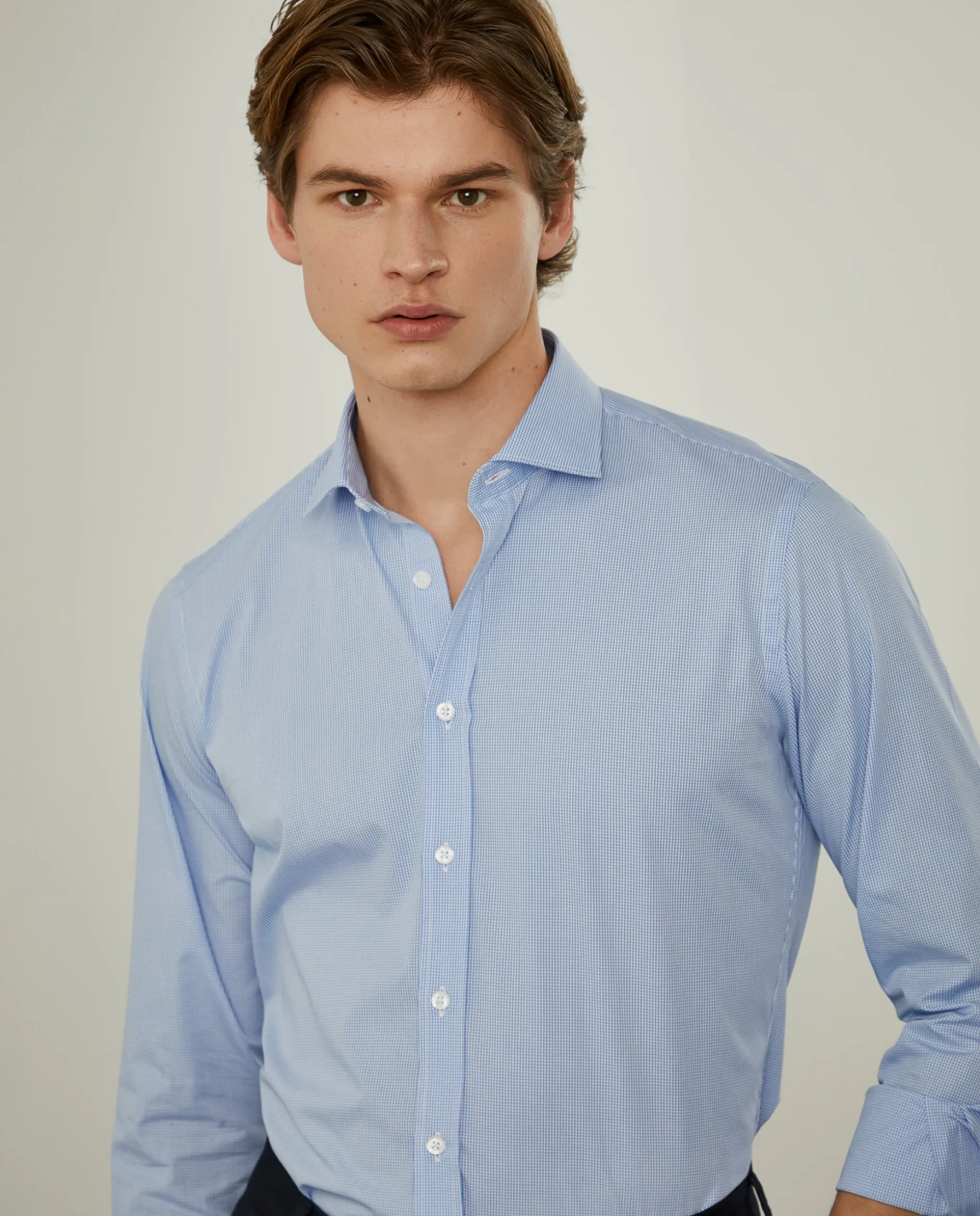 Camisa slim fit de popelina