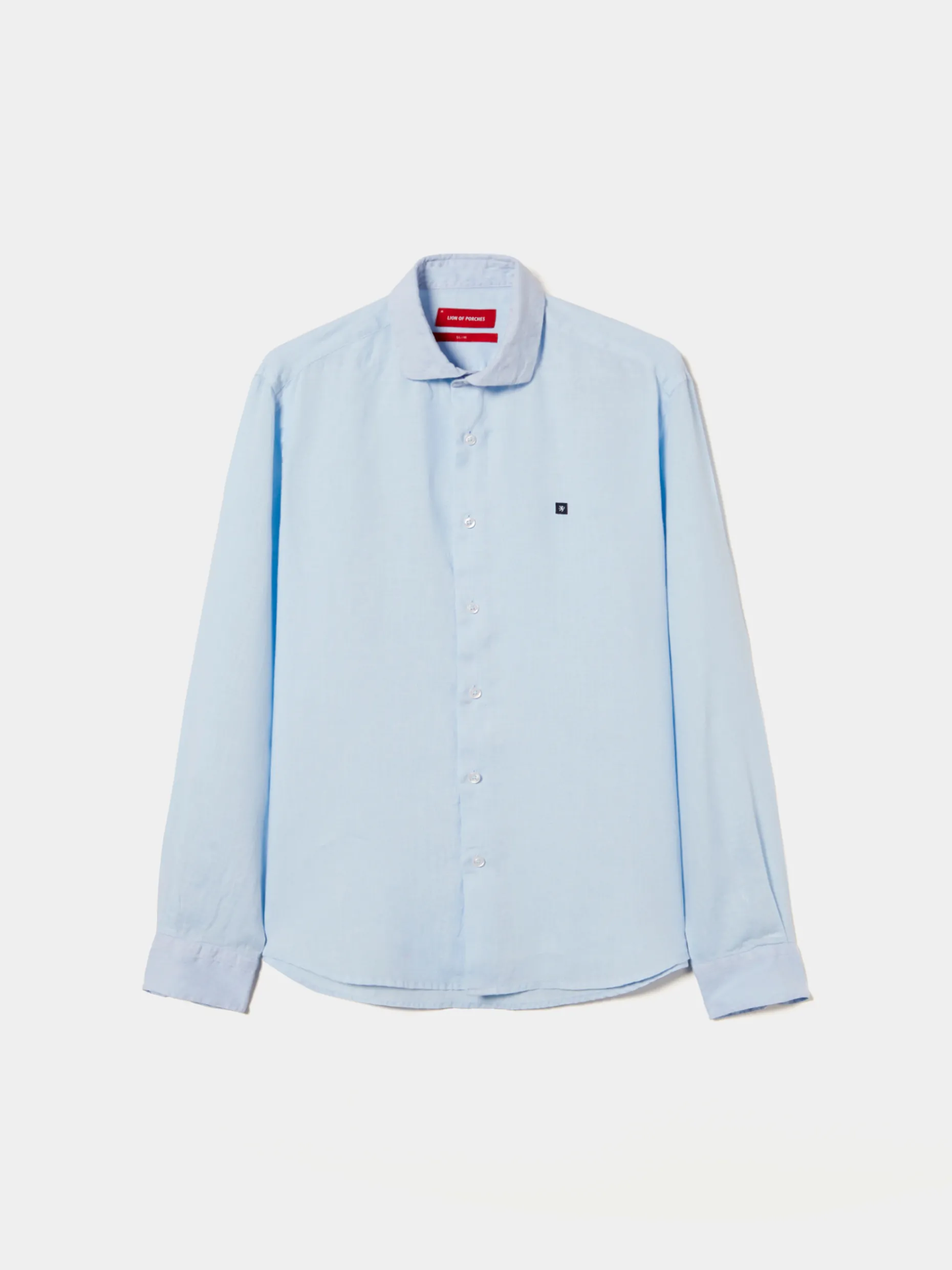 Camisa slim fit em linho garment dye