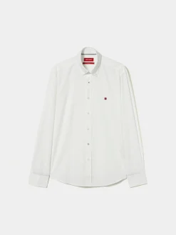 Camisa slim fit em popelina