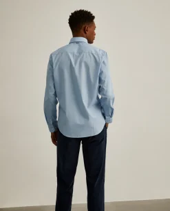 Camisa slim fit em popelina