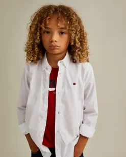 Camisa slim fit em popelina