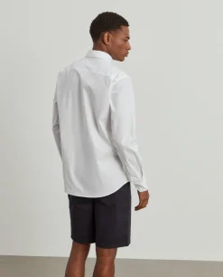 Camisa slim fit em popelina