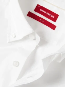 Camisa slim fit em popelina