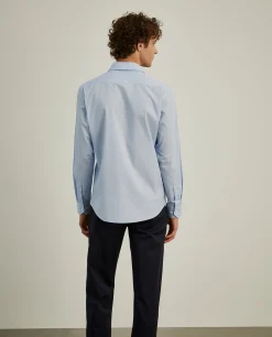 Camisa slim fit em popelina