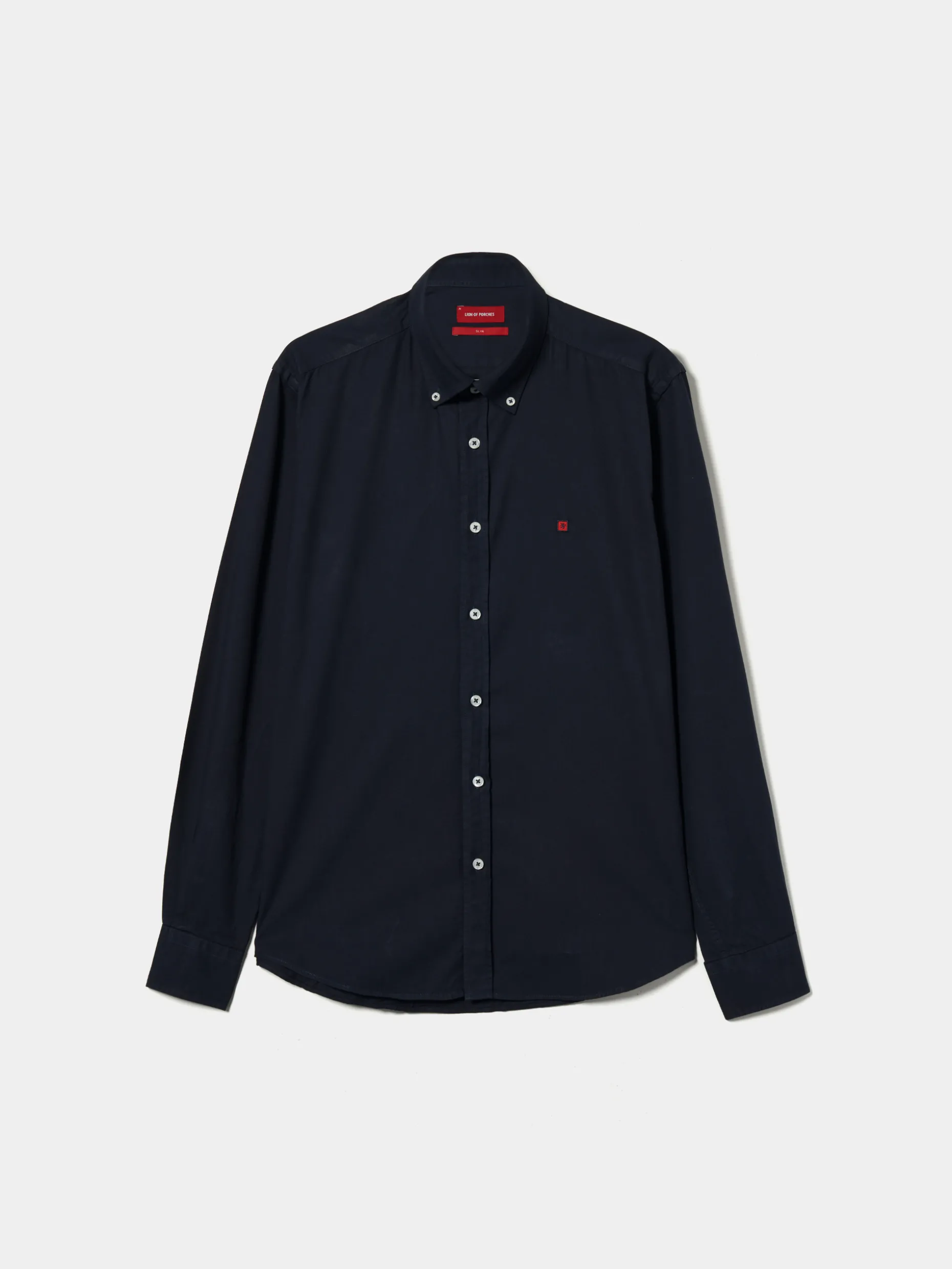 Camisa slim fit em sarja