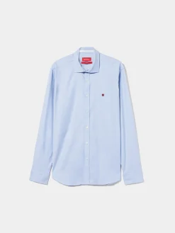 Camisa slim fit em tecido oxford