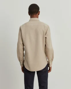 Camisa slim fit garment dye