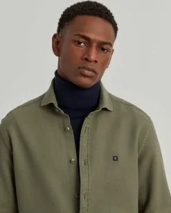 Camisa slim fit garment dye