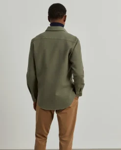 Camisa slim fit garment dye