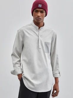 Camisa slim fit gola mao