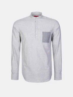 Camisa slim fit gola mao