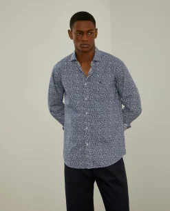 Camisa slim fit padrão floral