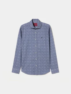 Camisa slim fit padrão floral