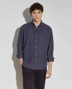 Camisa slim fit quadrados