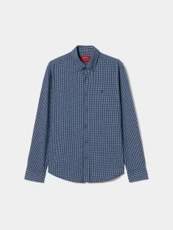 Camisa slim fit quadrados