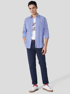 Camisa slim fit quadrados