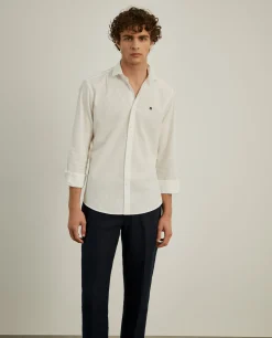 Camisa slim fit seersucker