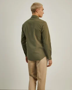 Camisa slim fit seersucker