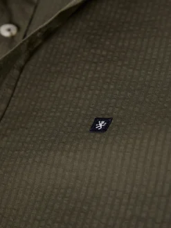 Camisa slim fit seersucker