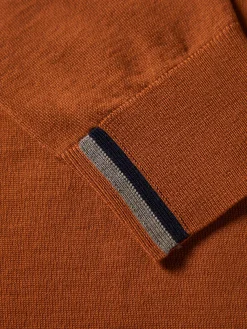 Camisola 100% lã merino com gola alta