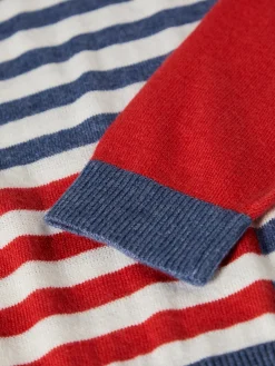 Camisola assimétrica às riscas