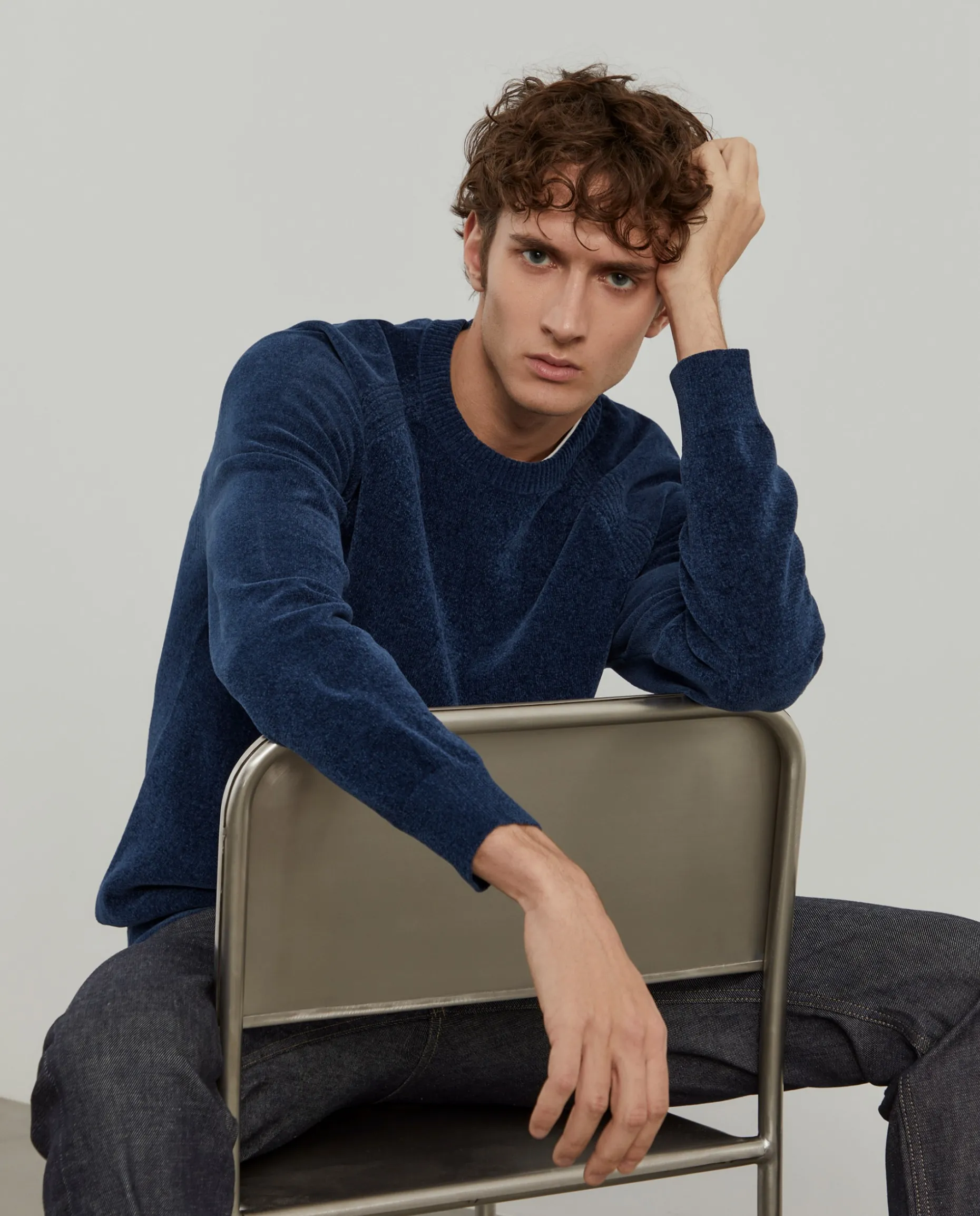 Camisola chenille manga comprida