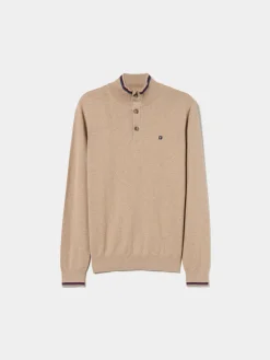 Camisola com botões algodão e caxemira