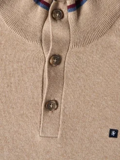 Camisola com botões algodão e caxemira