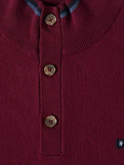 Camisola com botões algodão e caxemira