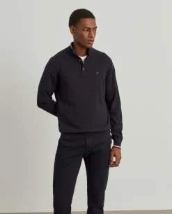 Camisola com botões algodão e caxemira