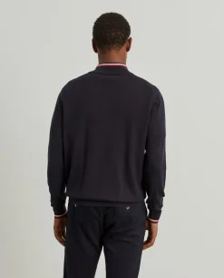 Camisola com botões algodão e caxemira