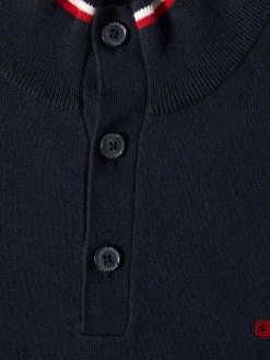 Camisola com botões algodão e caxemira