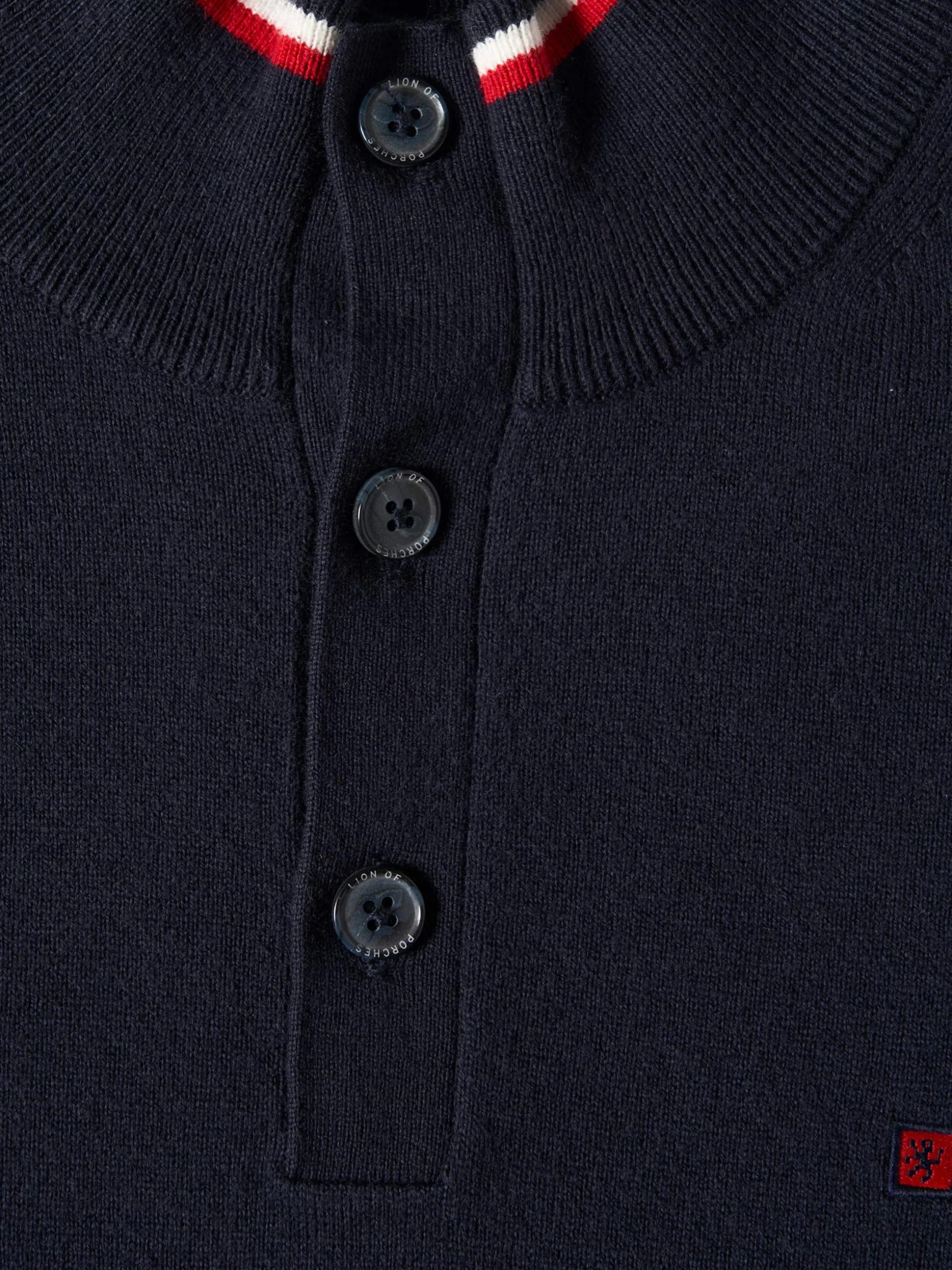 Camisola com botões algodão e caxemira