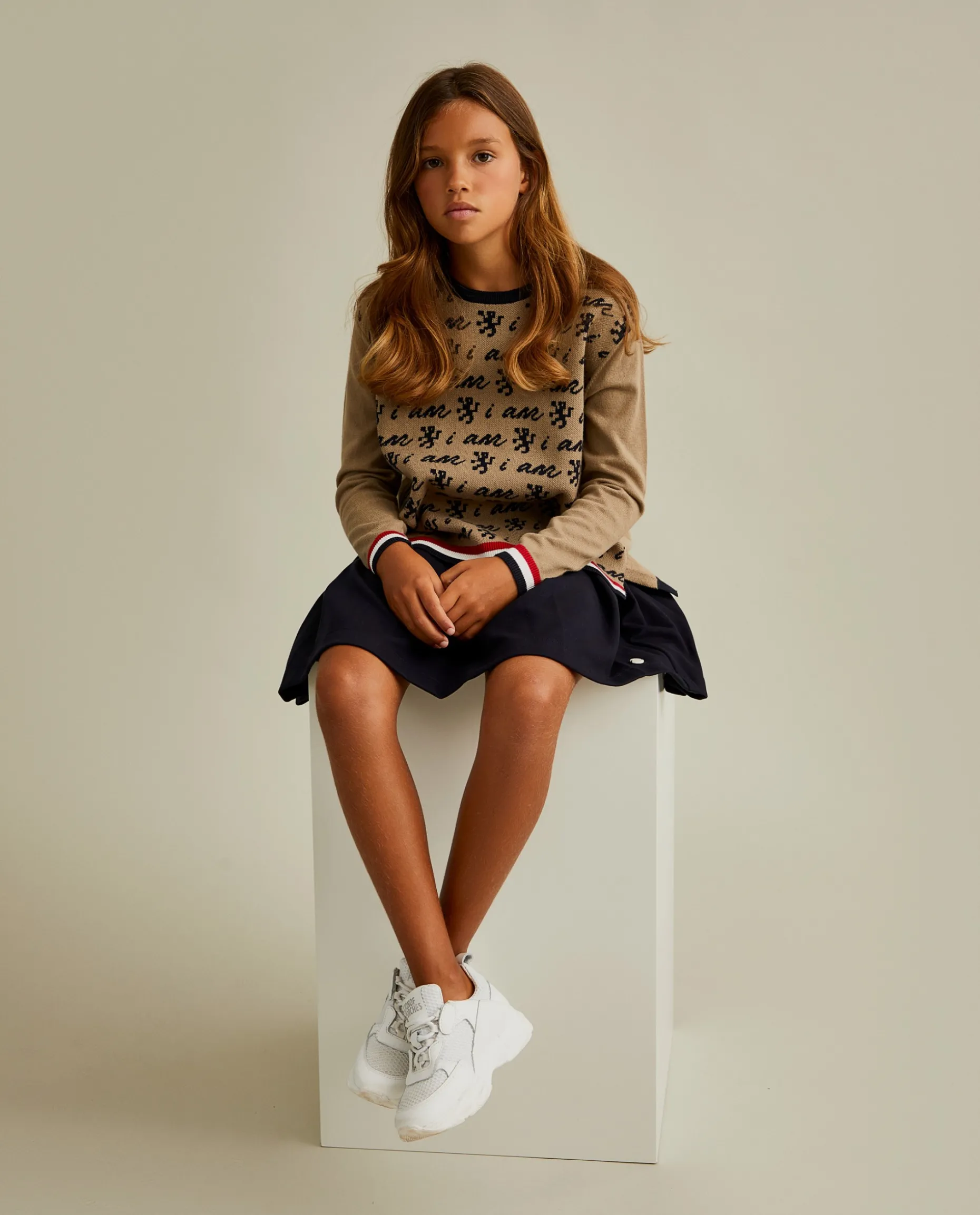 Camisola com branding all over na frente