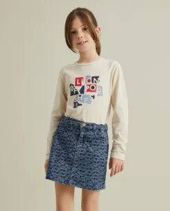 Camisola com estampado da marca